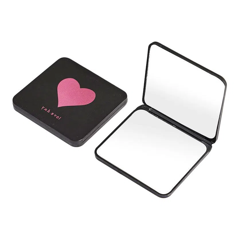 计轩 随身携带迷你折叠镜子 双面便携