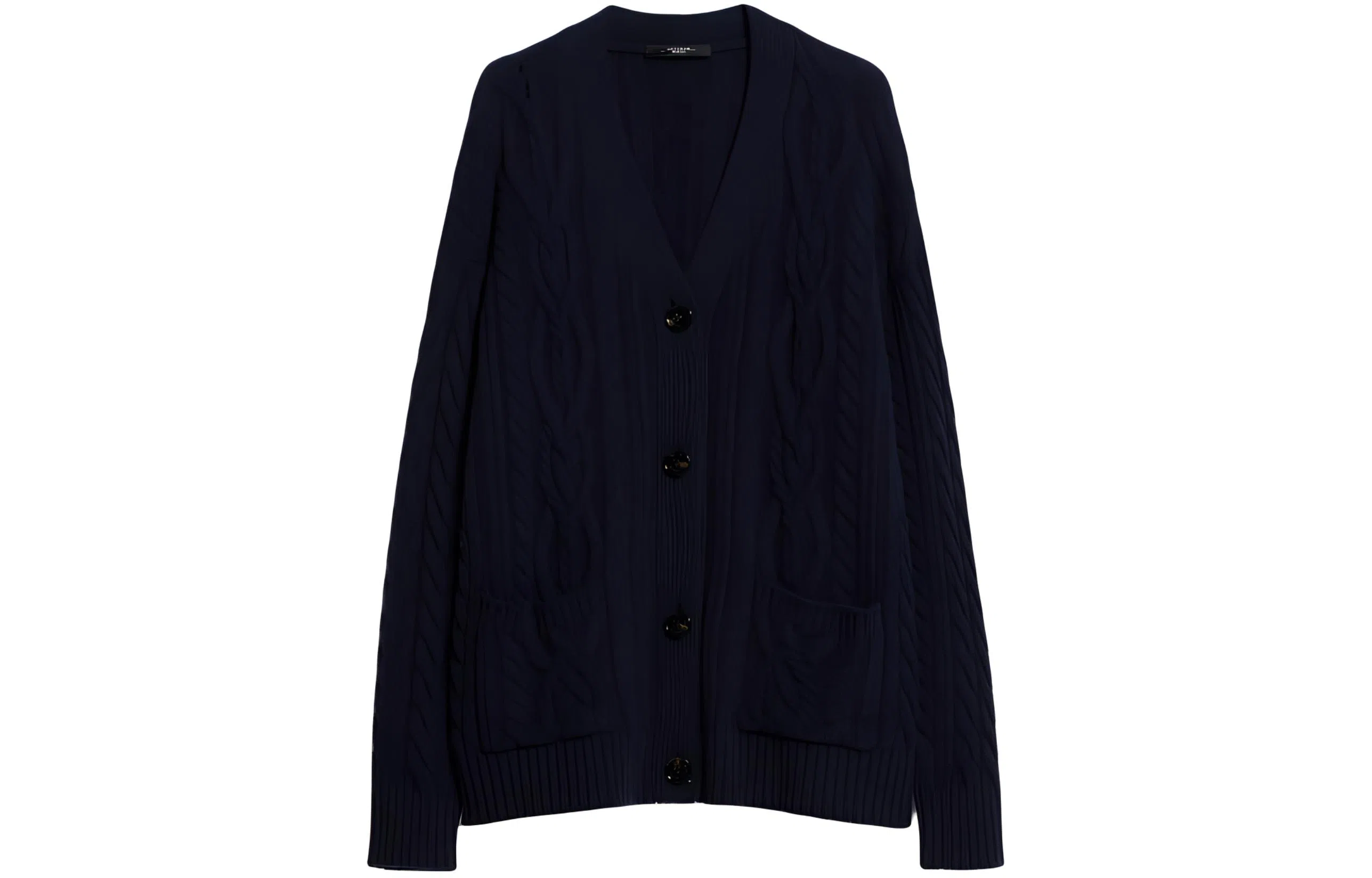 WEEKEND MaxMara Sponda Wool Yarn Cardigan V