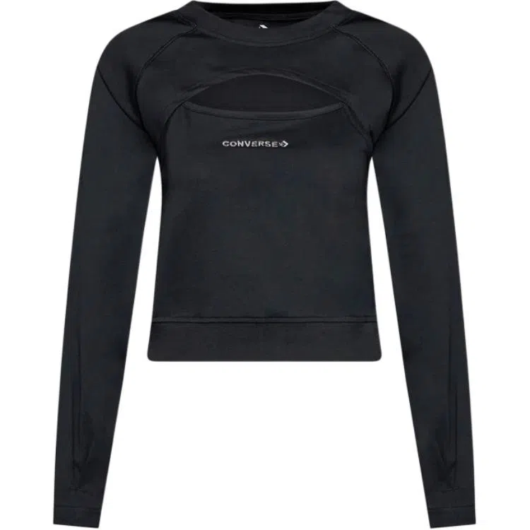 Converse Bluse Twisted Schwarz Relaxed Fit T