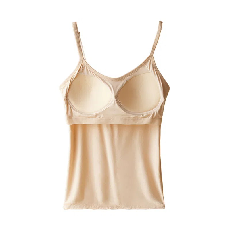 欧迪芬 亲肤柔软透气无痕有垂感细肩带弹力不勒防垂夏季背心 女款