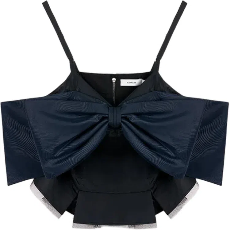 COACH SS24 Bow Zip Tank Black