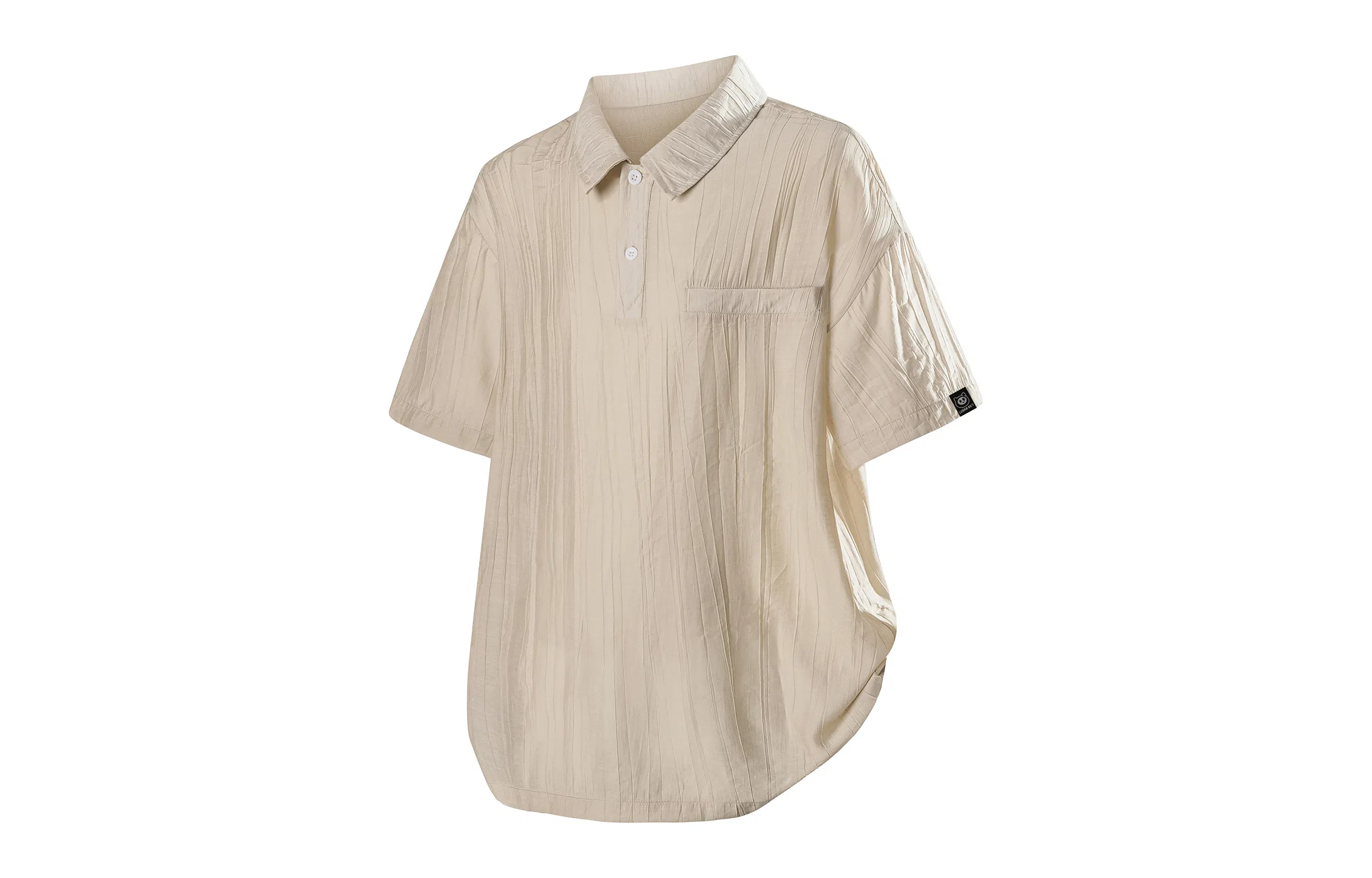 王者荣耀 鲁班七号款美式复古冰丝褶皱薄款宽松舒适亲肤高街透气慵懒感夏威夷沙滩垂感直筒短袖衬衫 男女同款