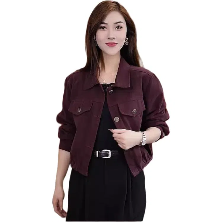 雅鹿 长袖宽松简约夹克外套 女款