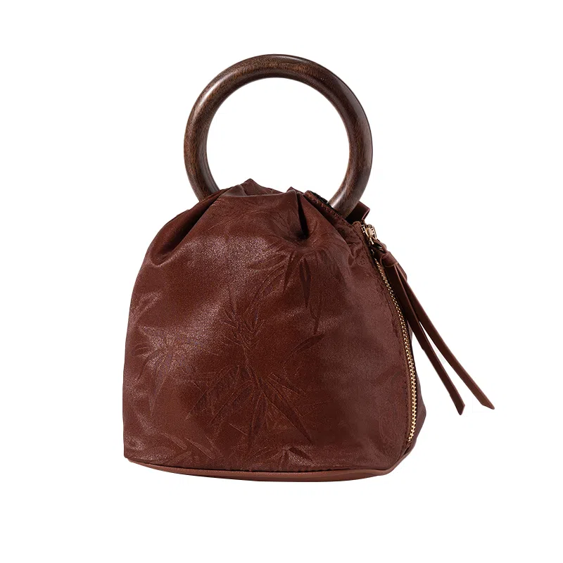 上海故事 主题系列 香云纱国风新中式国风旗袍 桑蚕丝 手提包 常规 女款 古金黄/浅咖棕/炭黑色/糖杏棕