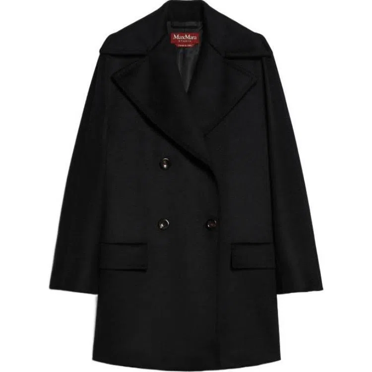MaxMara studio Kent Wool Double-Breasted Pea Coat