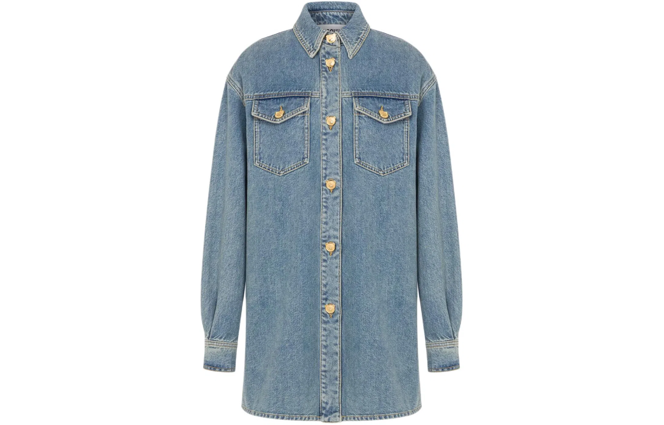 MOSCHINO Teddy Buttons Blue Denim Shirt