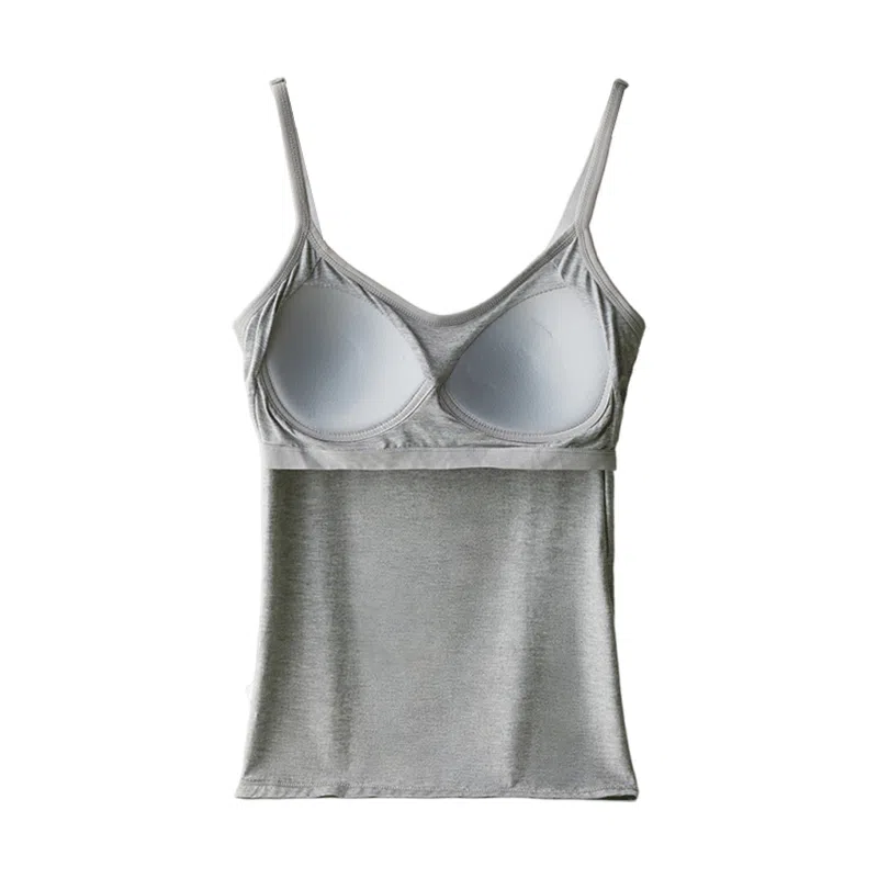 欧迪芬 亲肤柔软透气无痕有垂感细肩带弹力不勒防垂夏季背心 女款