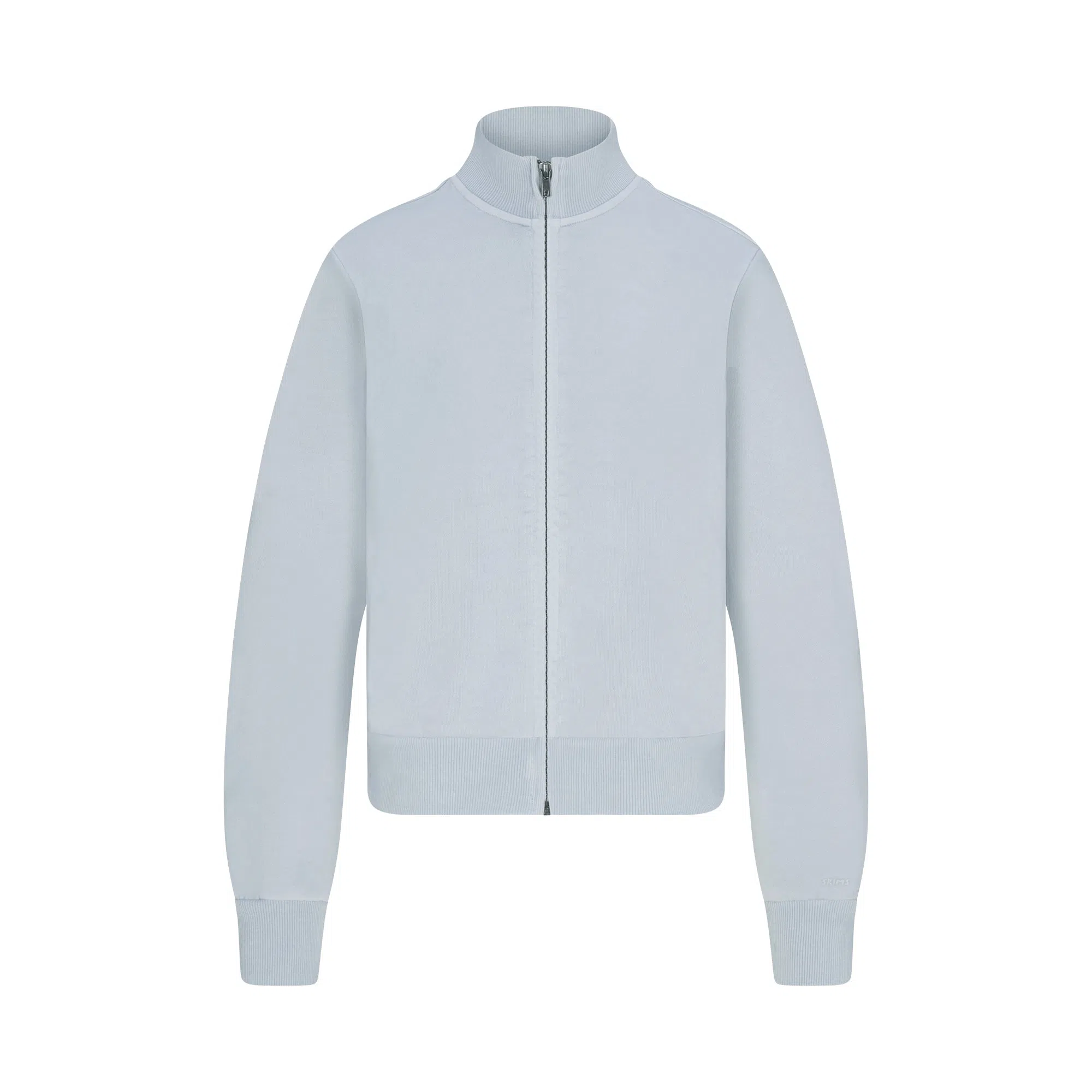 SKIMS SS25 BOYFRIEND FLEECE TRACK JACKET ZEN BLUE