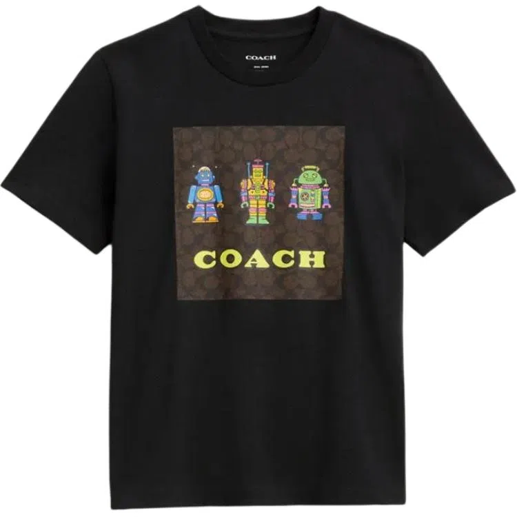 COACH FW24 Robot Print T-Shirt Black