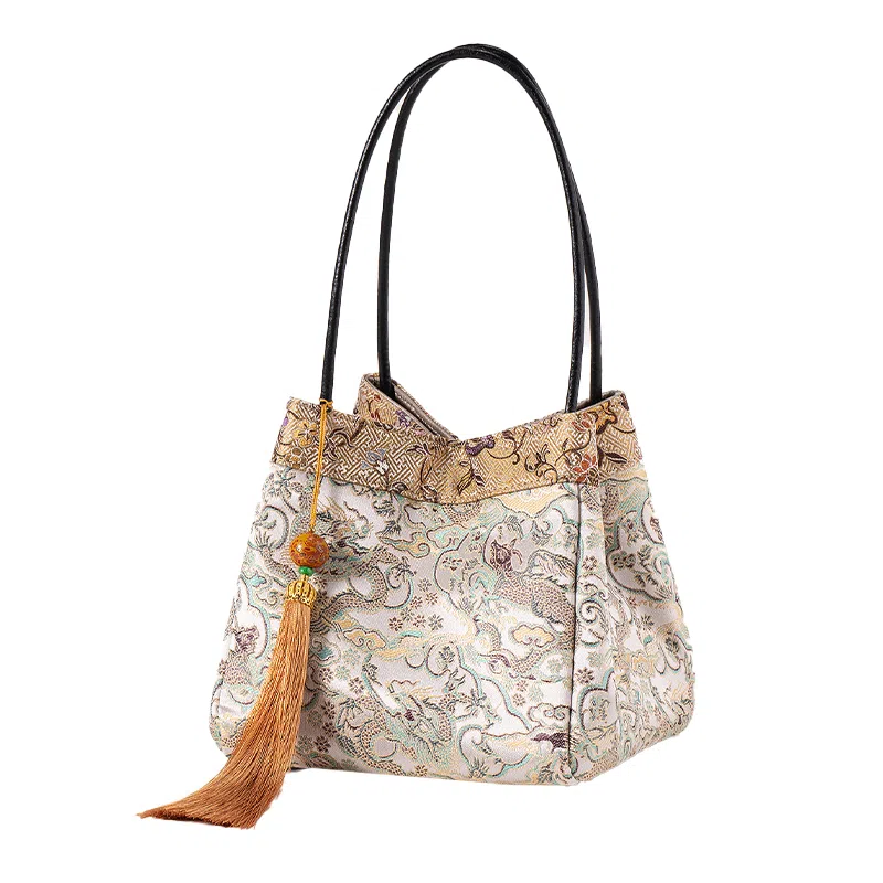 上海故事 宋锦新中式国风真丝古风 桑蚕丝 手提包 女款 多色