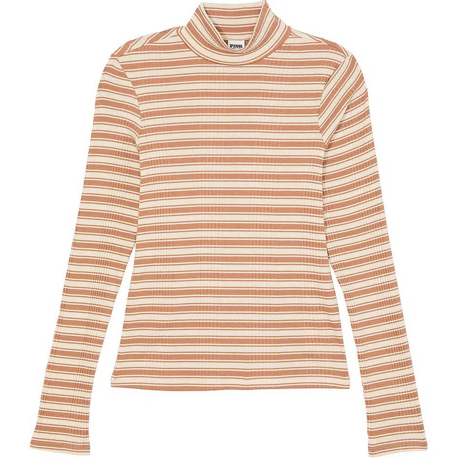 Victoria's Secret PINK Multi Rib Mock-Neck Long-Sleeve TeeTS T
