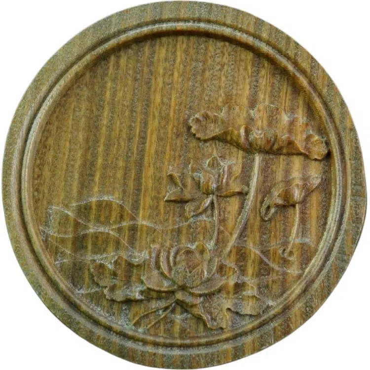 書卓 雕花出水芙蓉的神奇美丽 绿檀 复古镜 男女同款情侣款