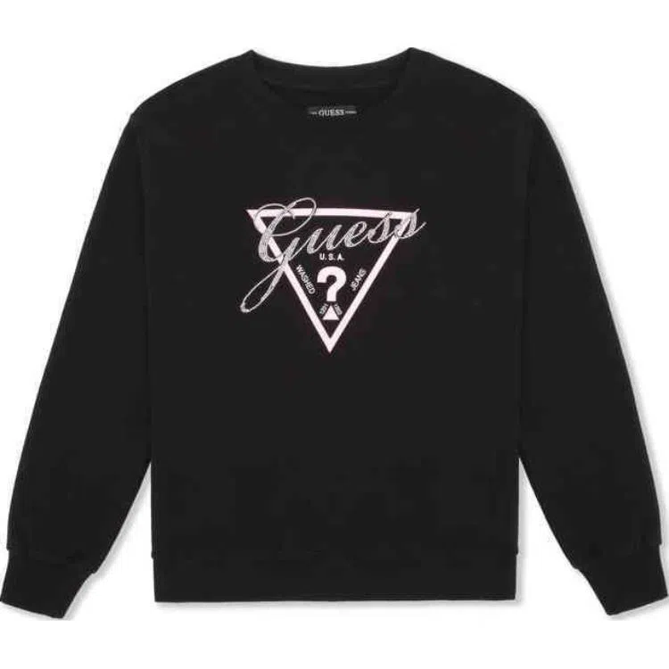 GUESS Classic Triangle Logo Pullover Sweatshirt