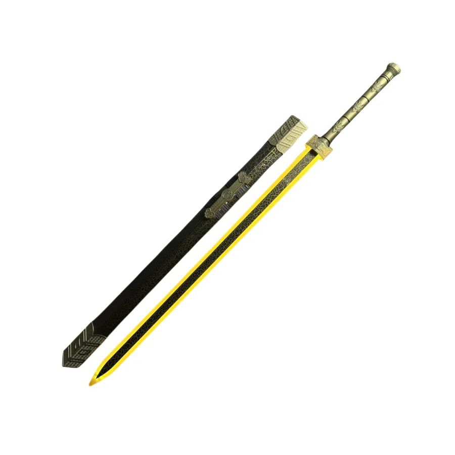 天予小镇 发光袖白雪带灯光 剑木刀带鞘古风 汉服道具武士刃 成品模型