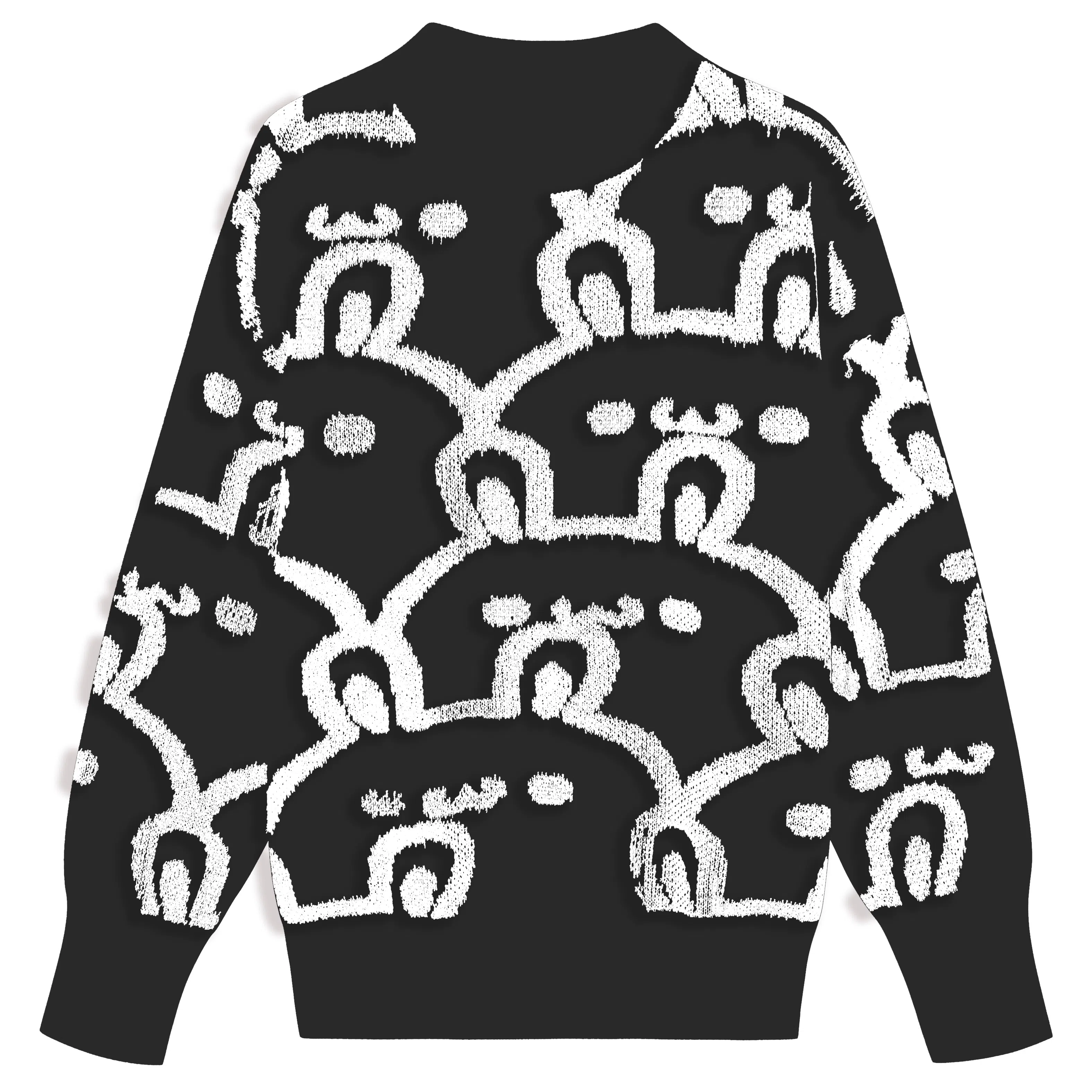 九条喵 休闲宽松小兔子圆领针织衫 女款