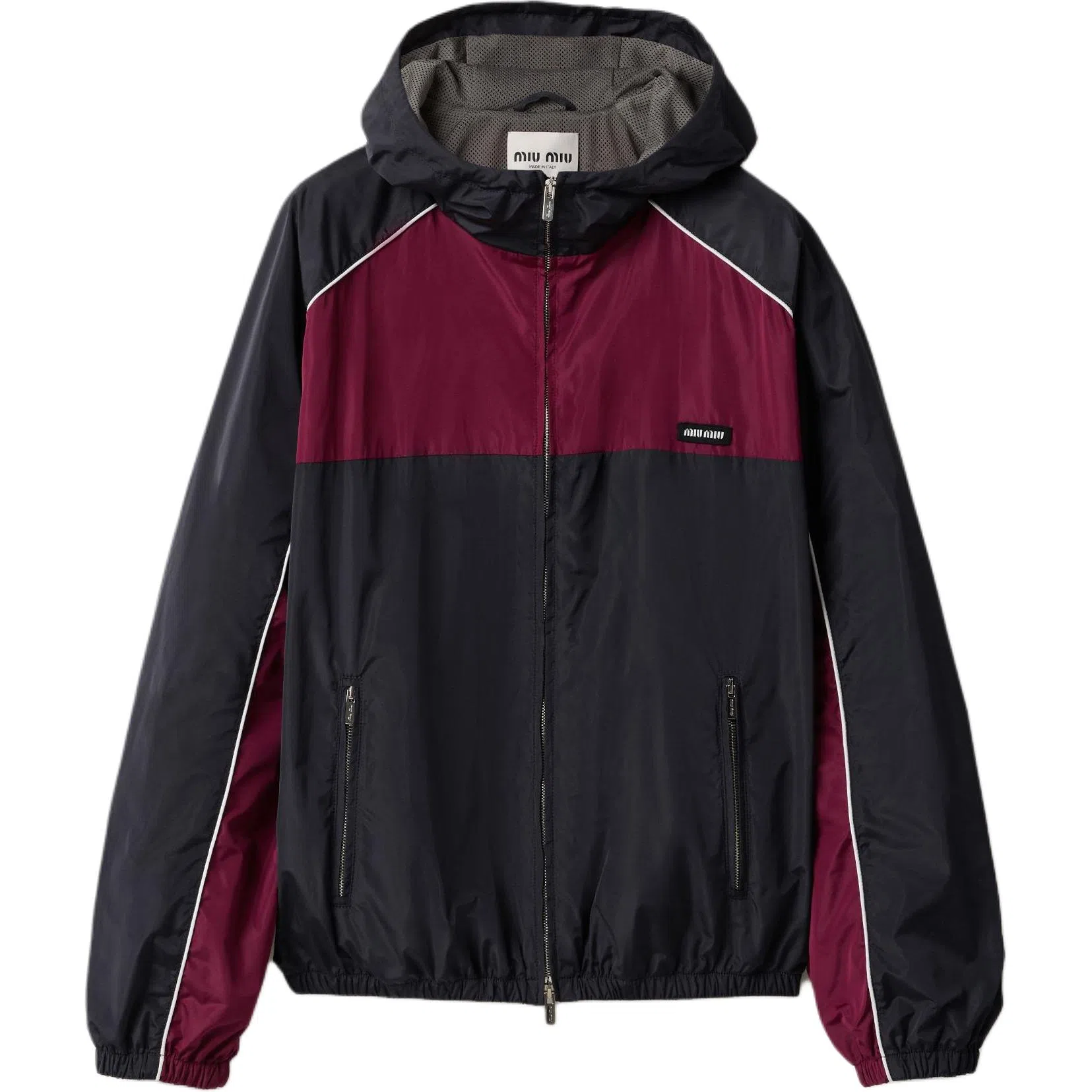 Miu Miu Striped Hoodie Jacket