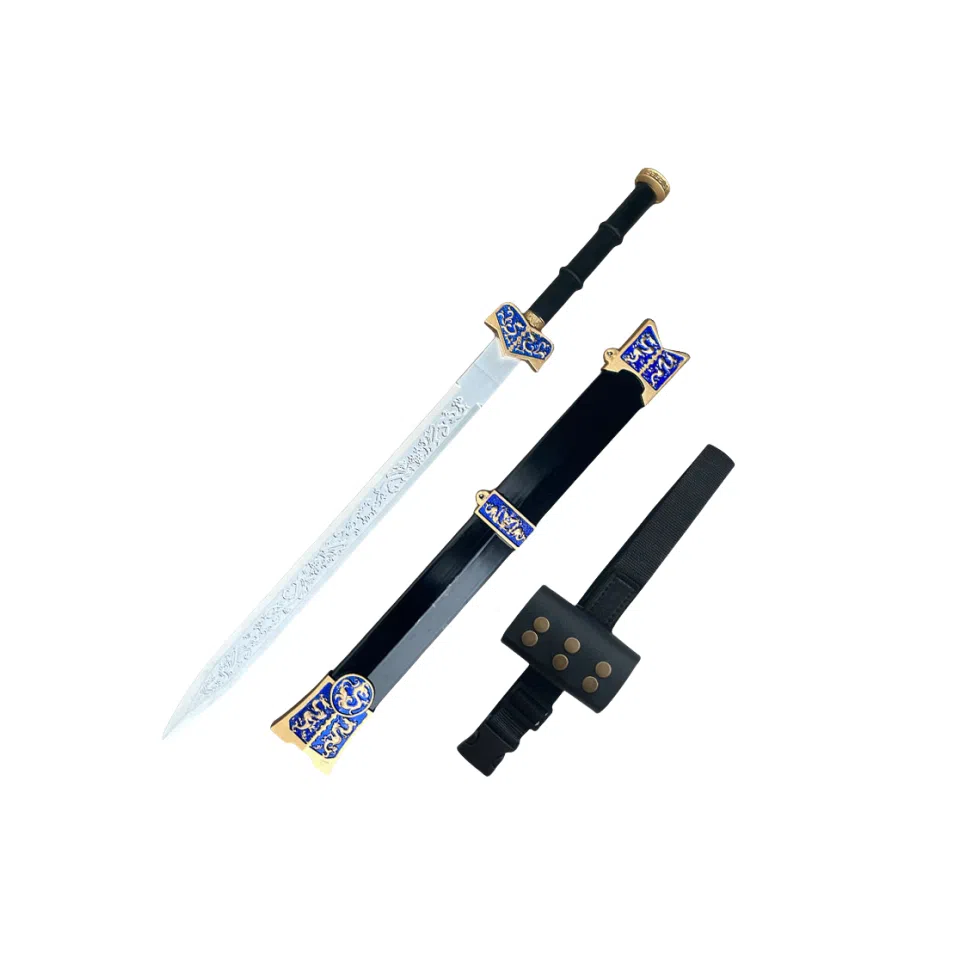 天予小镇 古代汉剑宝剑软胶材质刀剑兵器 大号拔刀剑 成品模型