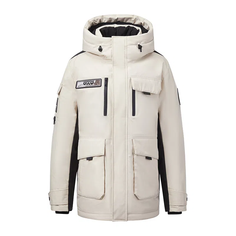 雅鹿 户外极寒运动加厚连帽保暖工装羽绒服 女款