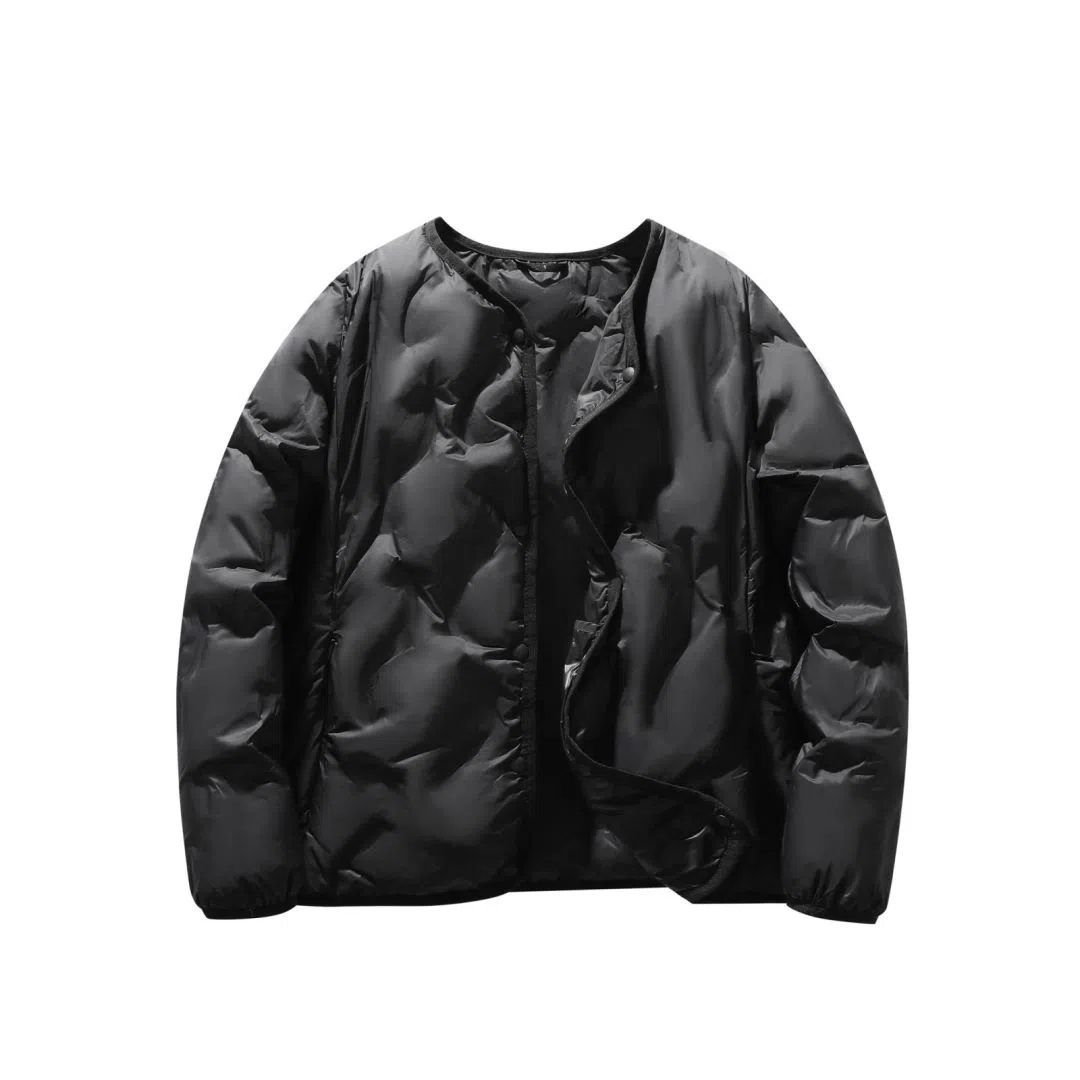 鸭鸭 单排扣宽松纯色日系简约百搭外穿内搭时尚轻薄羽绒服 女款