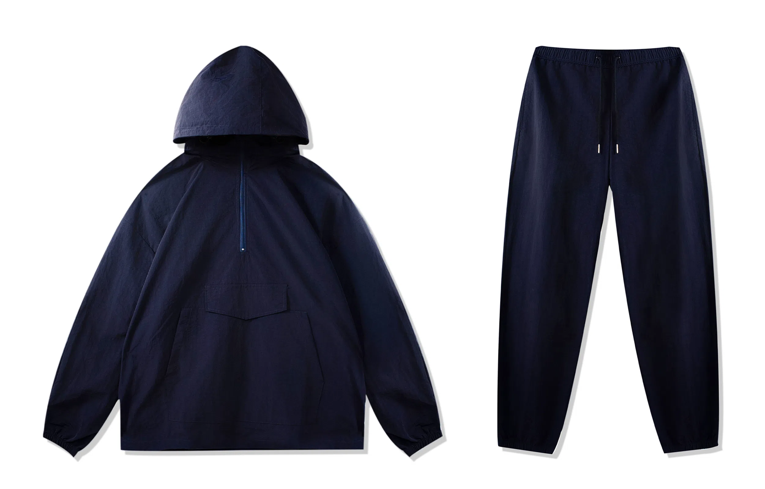 我是大卫 半拉链连帽户外两件套防晒衣束脚裤休闲运动套装 男女同款