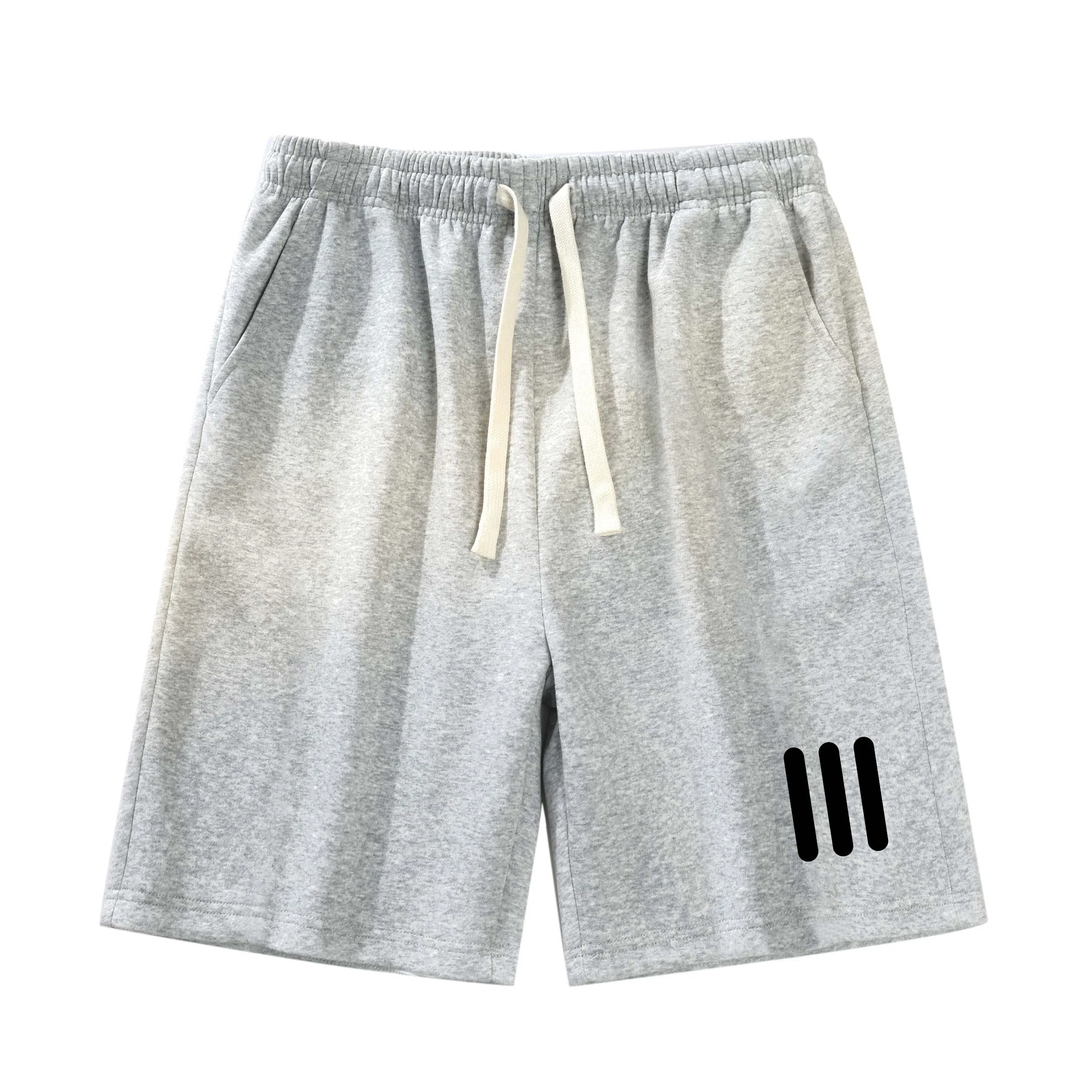 物质公式 潮牌美式高街复古创意几何图案字母印花抽绳运动基础款无性别穿搭短裤户外跑步休闲宽松百搭系带五分裤篮球裤 男女同款