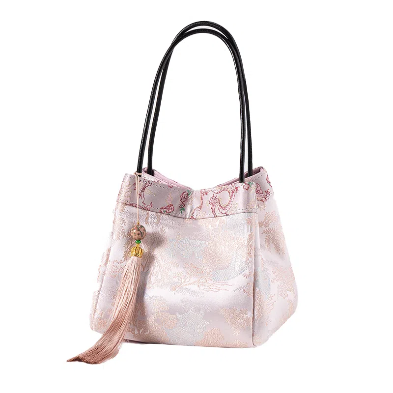 上海故事 宋锦新中式国风真丝古风 桑蚕丝 手提包 女款 多色