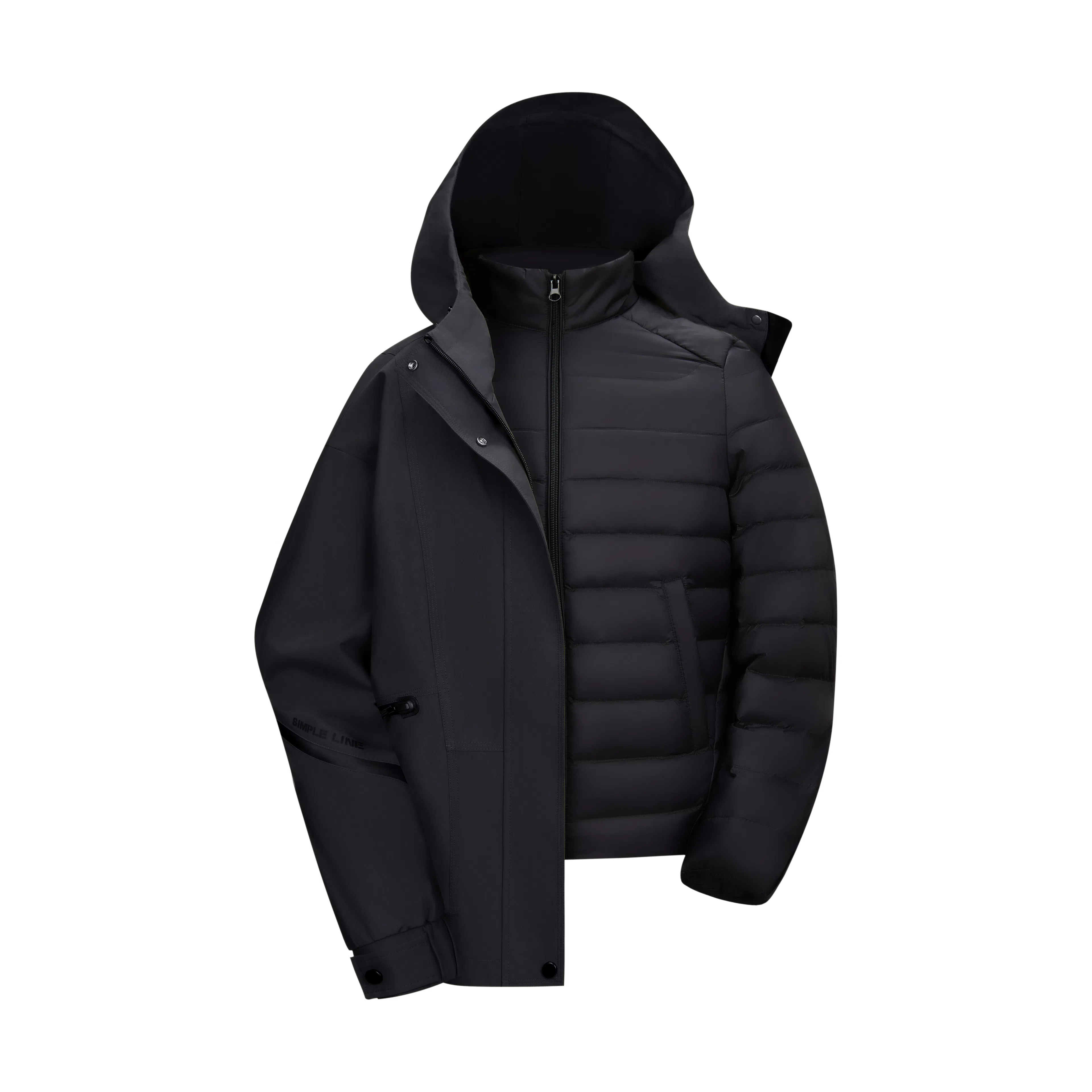 鸭鸭 时尚一衣三穿连帽羽绒服 女款