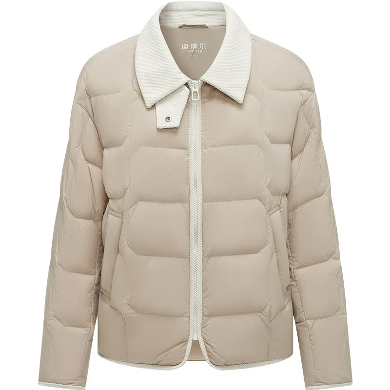 坦博尔 宽松翻领长袖羽绒服 女款