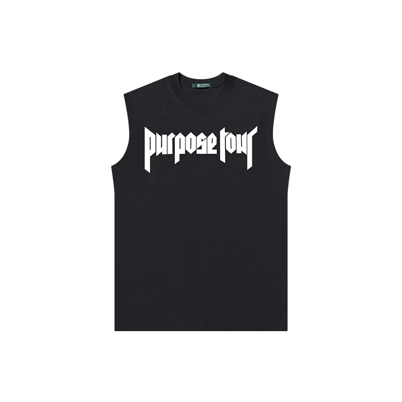 乱步 纯棉薄款宽松运动坎肩背心 男女同款