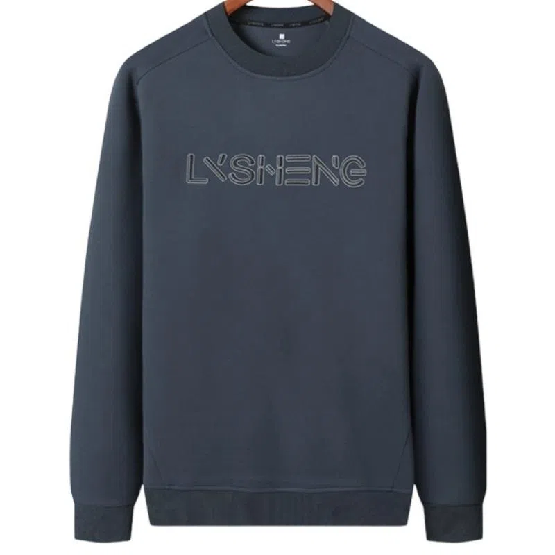 李生制造 透气四面弹字母款运动宽松纯色卫衣 男款