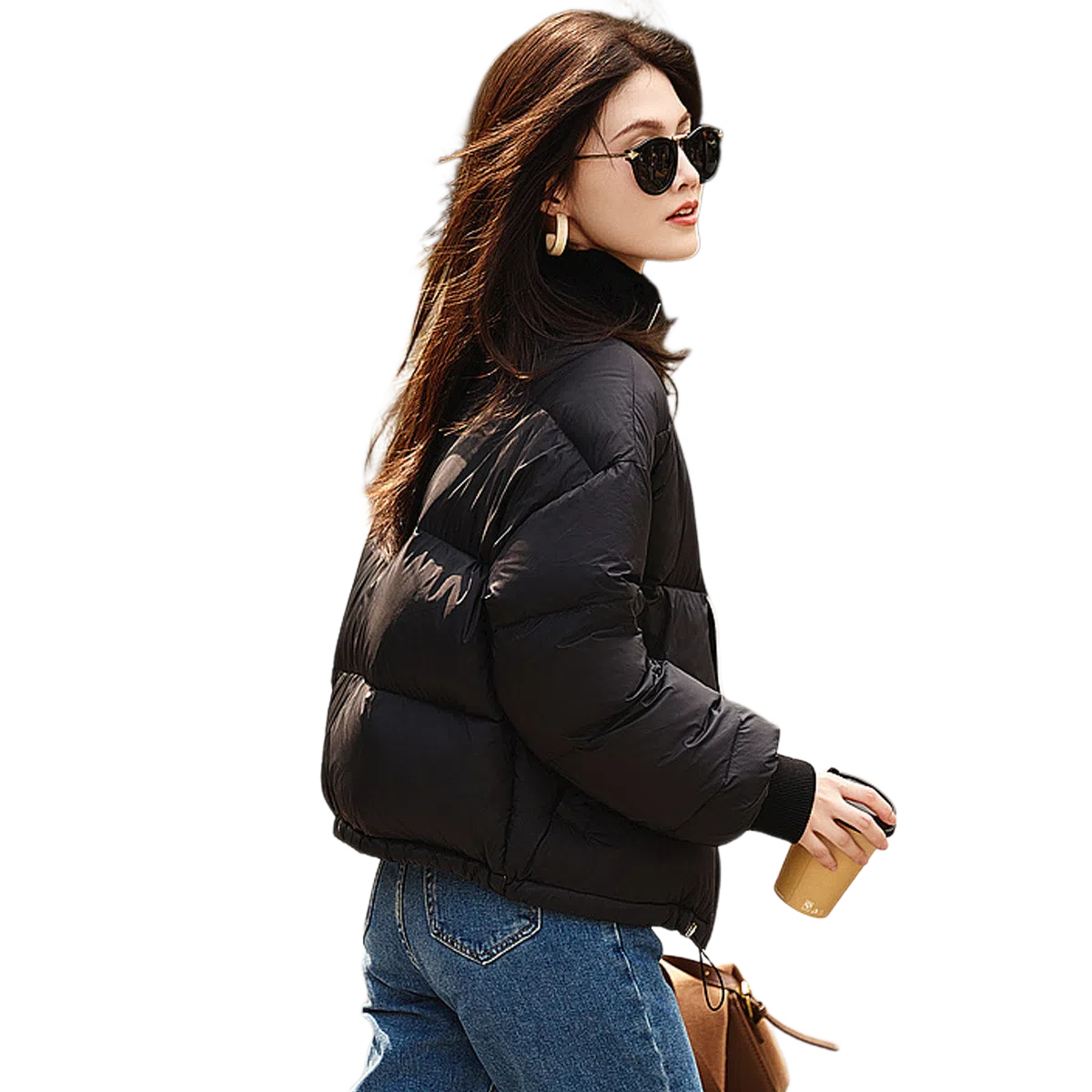 【dme】 小个子短款显高立领保暖羽绒服 女款