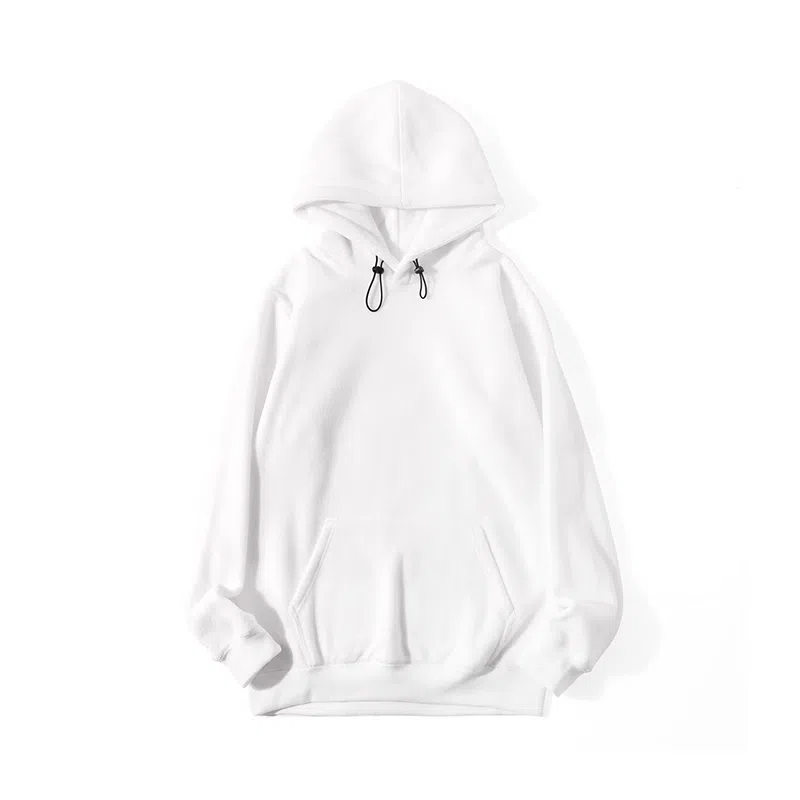 重磅基础 日系休闲加绒连帽长袖宽松卫衣 男女同款 纯色