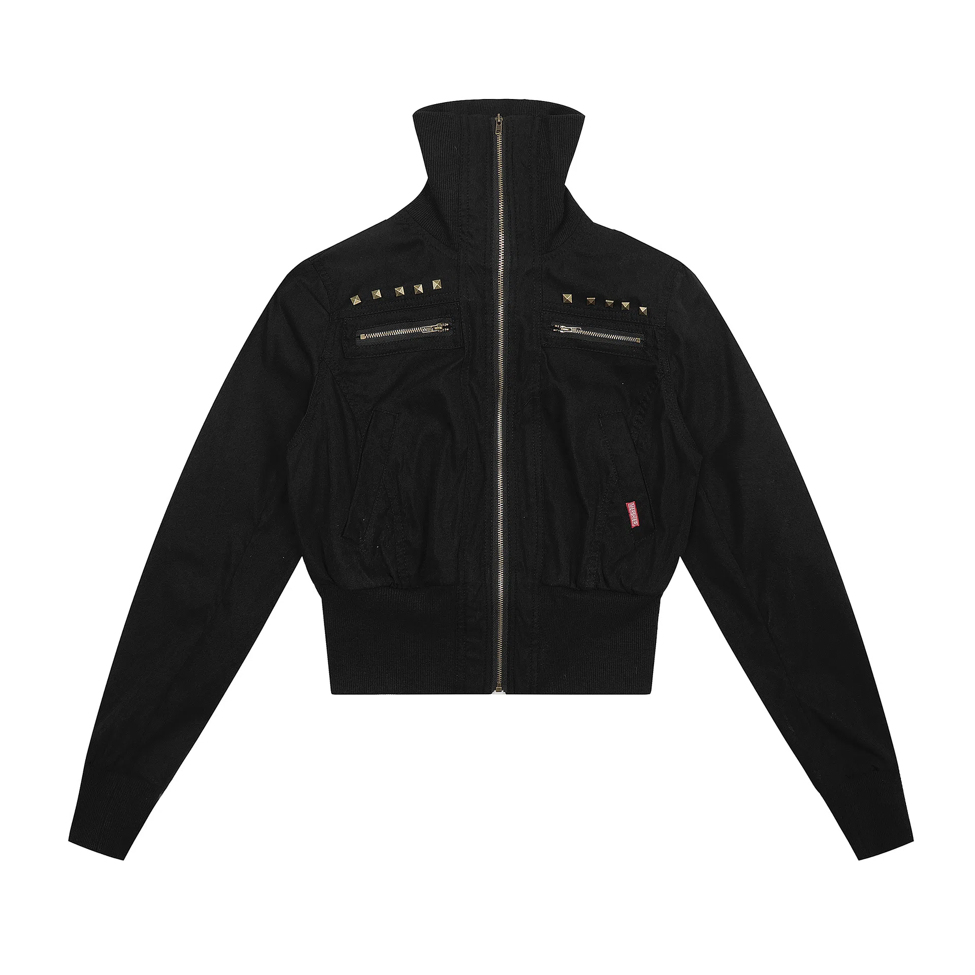 花蔓色 美式复古迷彩翻领短款开衫卫衣女辣妹休闲百搭修身显瘦外套夹克 男女同款