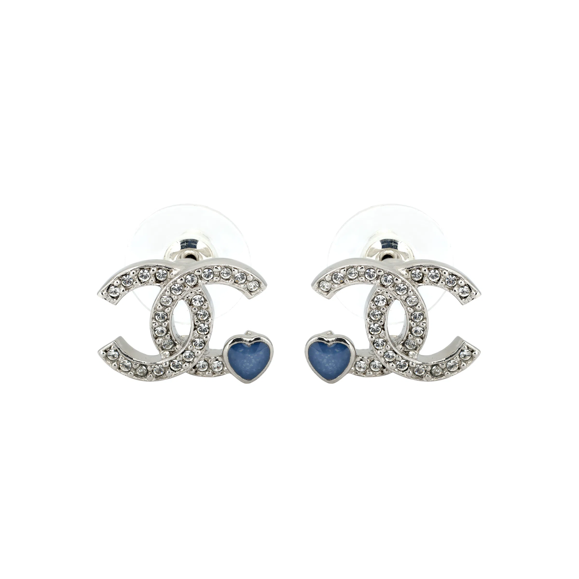 Chanel 25P Silver Earrings