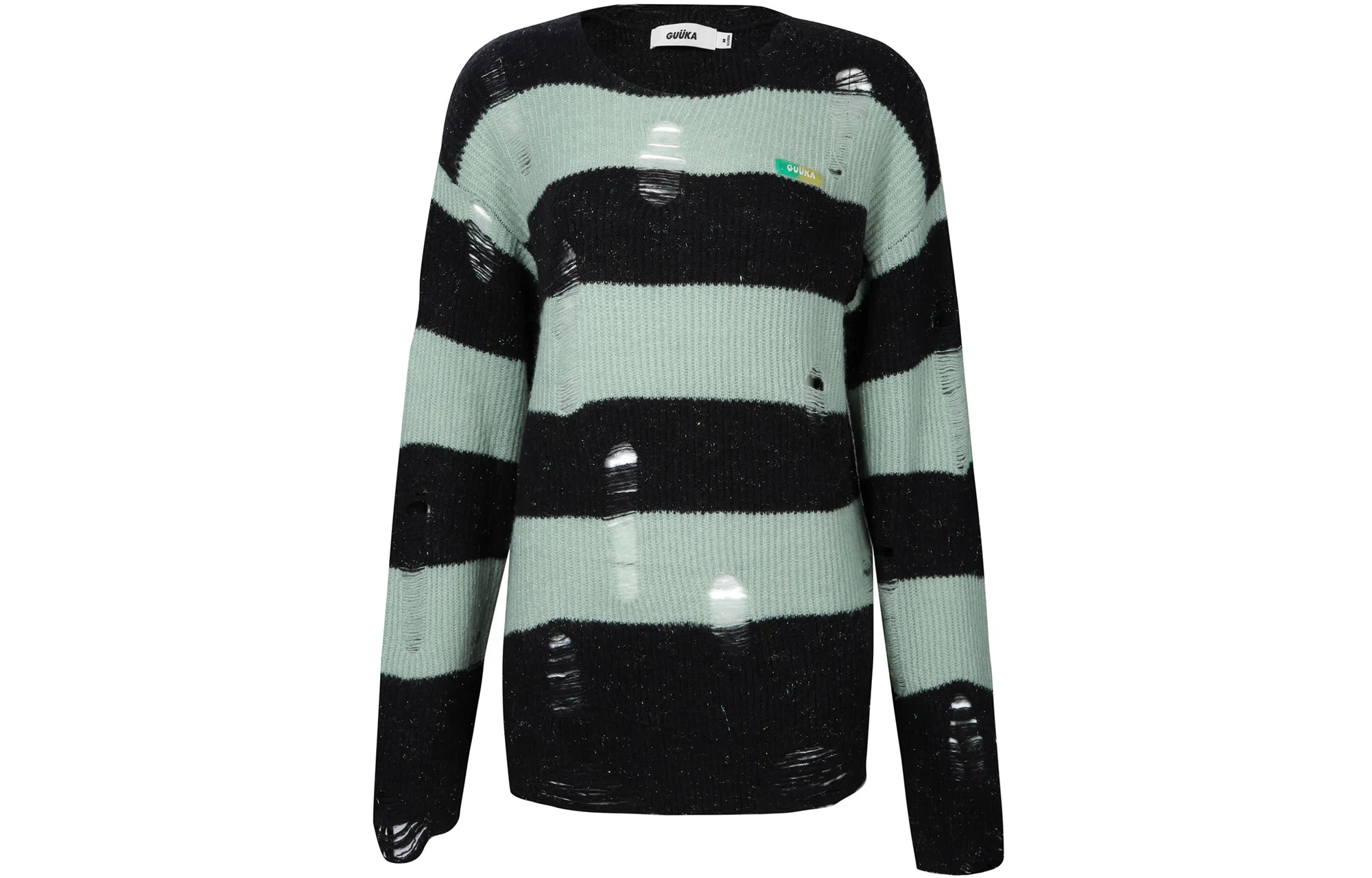 Guuka Hero Striped Knit Pullover Black