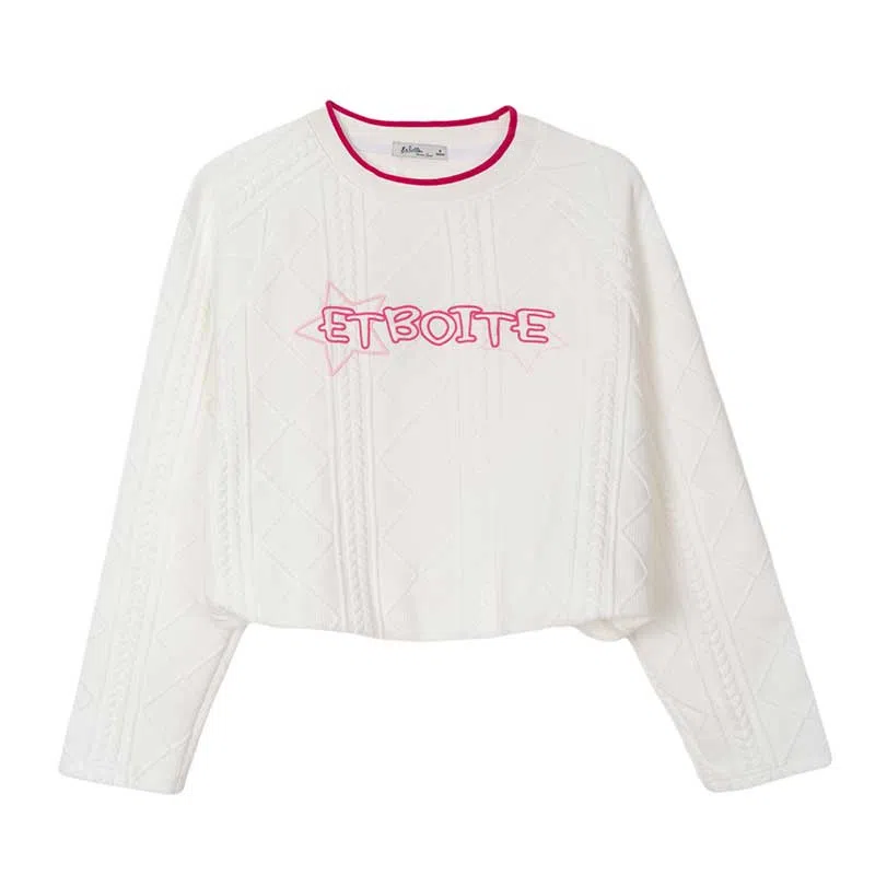 法文箱子 舒适纯色简约卫衣 女款