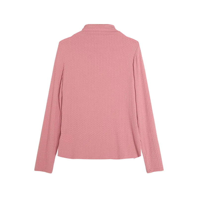 娅丽达 纯色高领修身打底长袖针织衫 女款