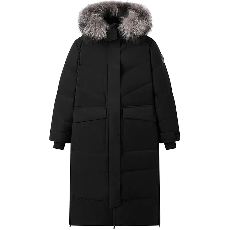 太平鸟 连帽长款御寒面包羽绒服 女款