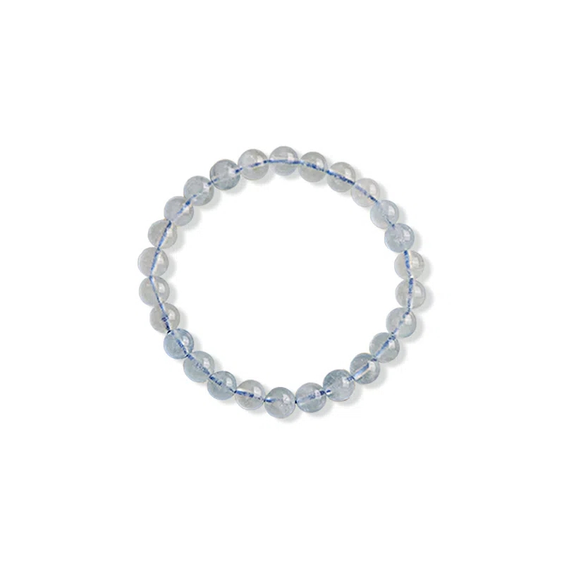 【招财转运 做个富婆】 秦福炫 海盐蓝 宁静的海 轻奢小众精致简约高级感森系甜美能量充实 蓝水晶 手串 女款