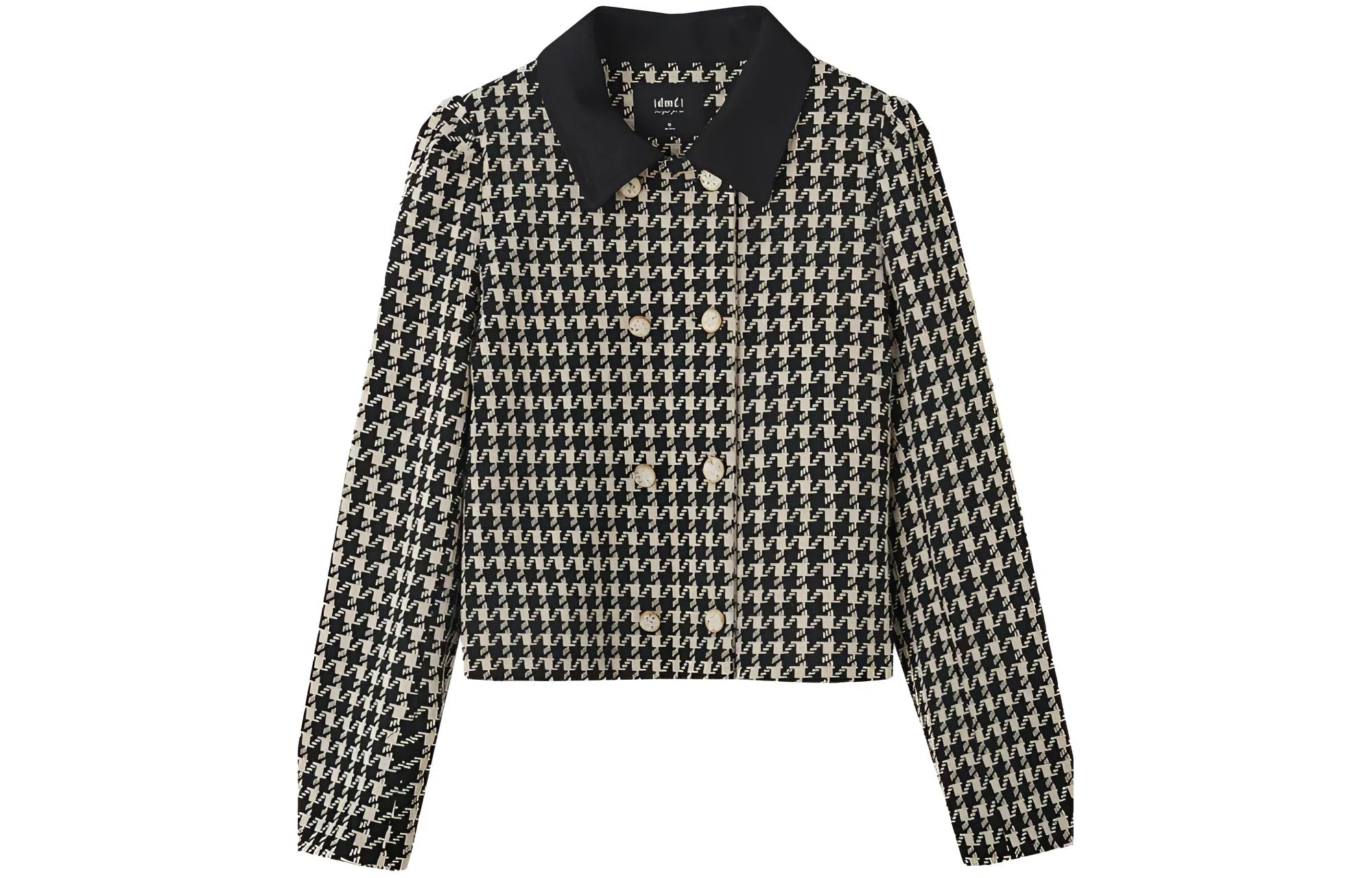 【dme】 千鸟格翻领夹克外套 女款 黑色