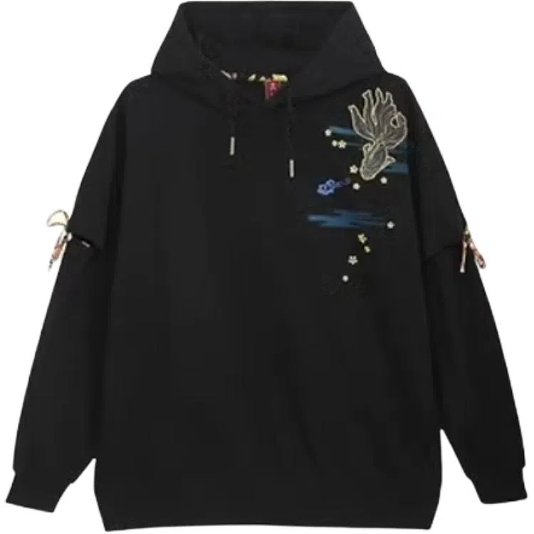 鬼洗 连帽套头简约长袖卫衣 女款