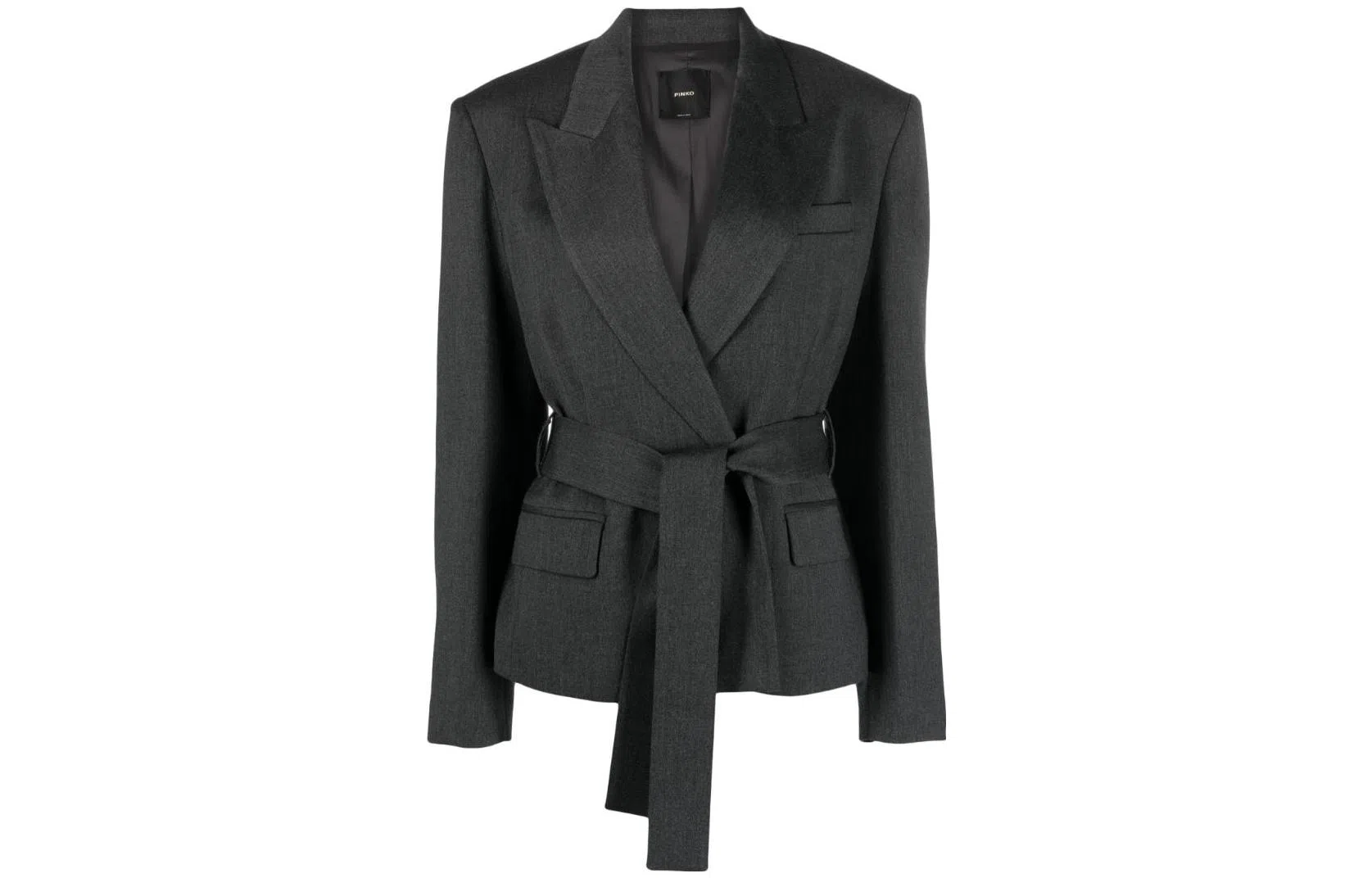 PINKO FW23 Belted Blazer Dark Grey