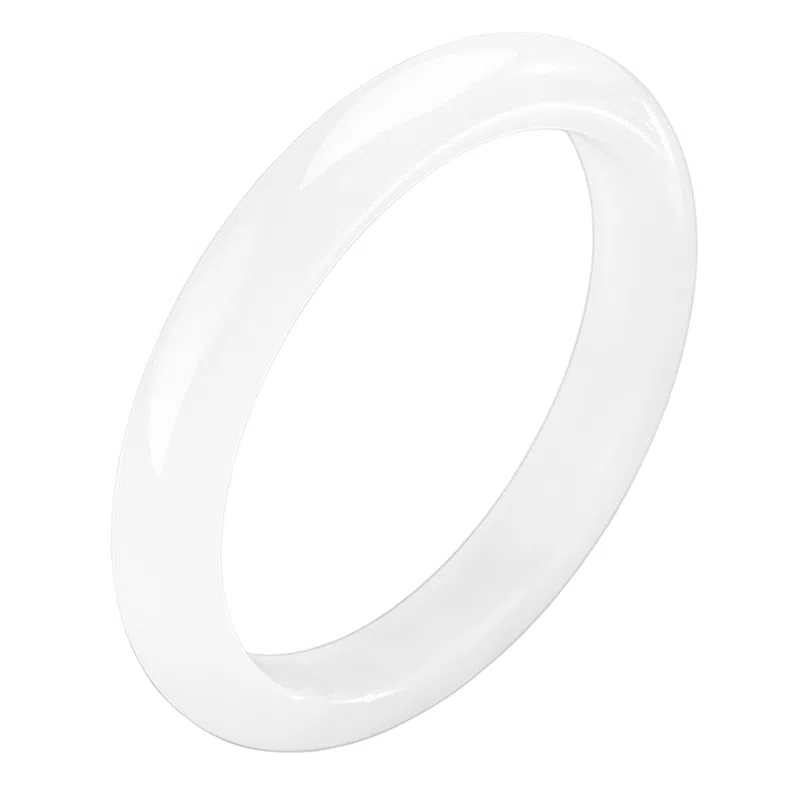 【精选高品质】 熊银匠 经典白月光 古色古香 新中式国潮古典气质宫廷风美人贵妃镯旗袍汉服国风氛围感 温婉典雅素玉镯 玉髓 手镯 女款