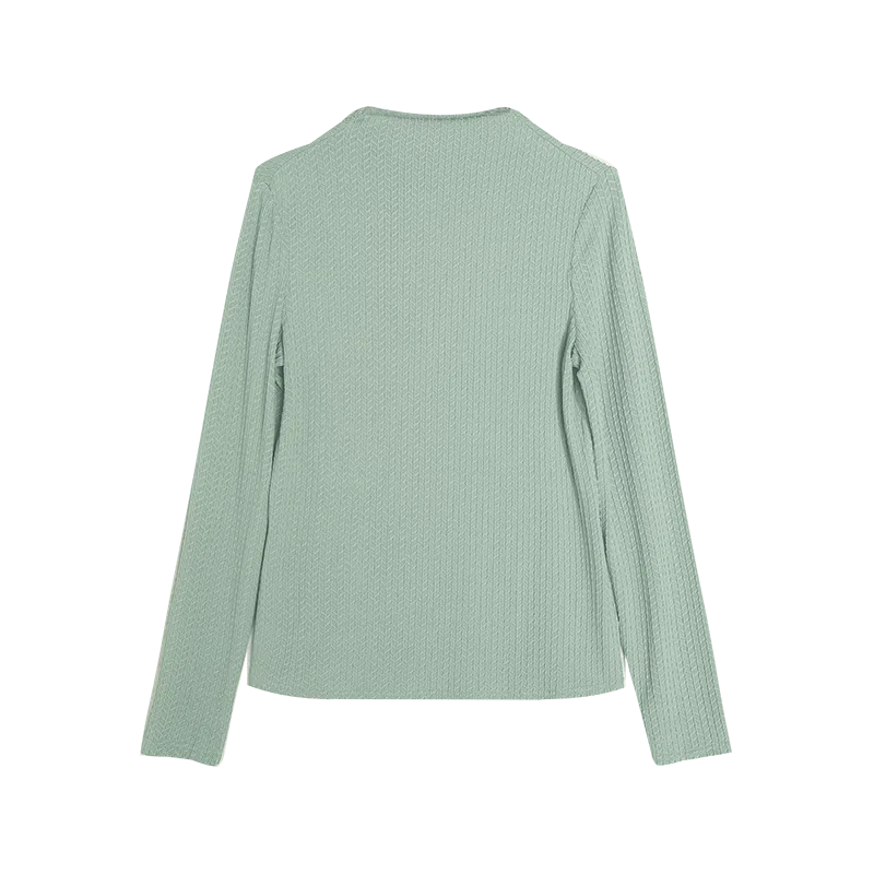 娅丽达 纯色高领修身打底长袖针织衫 女款