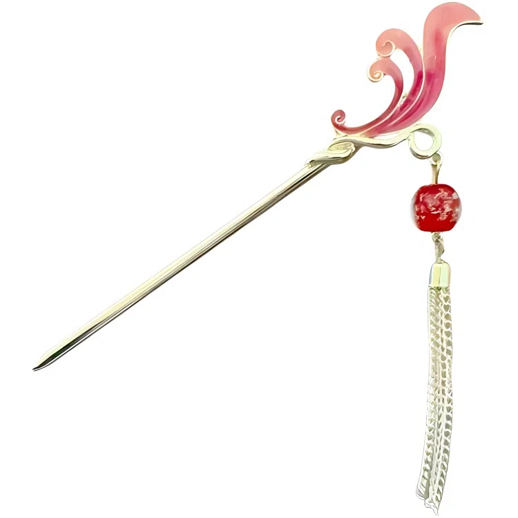 【浪花朵朵】 指尖瑰宝 古风海浪流苏高级感新中式盘发汉服步摇气质优雅简约个性百搭 合金 滴油 发簪 女款