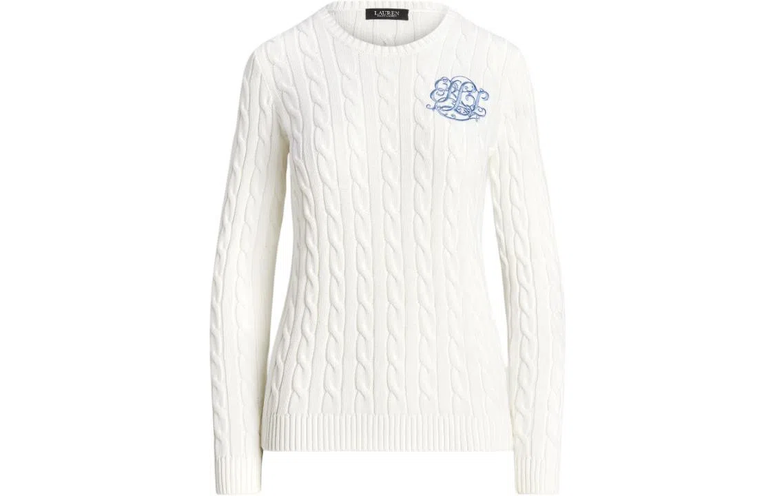 Polo Ralph Lauren SS24 Cable Knit Sweater White