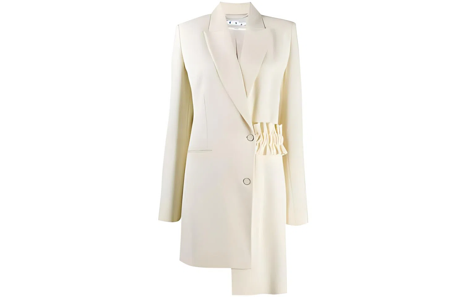 OFF-WHITE Asymmetric Logo Blazer White