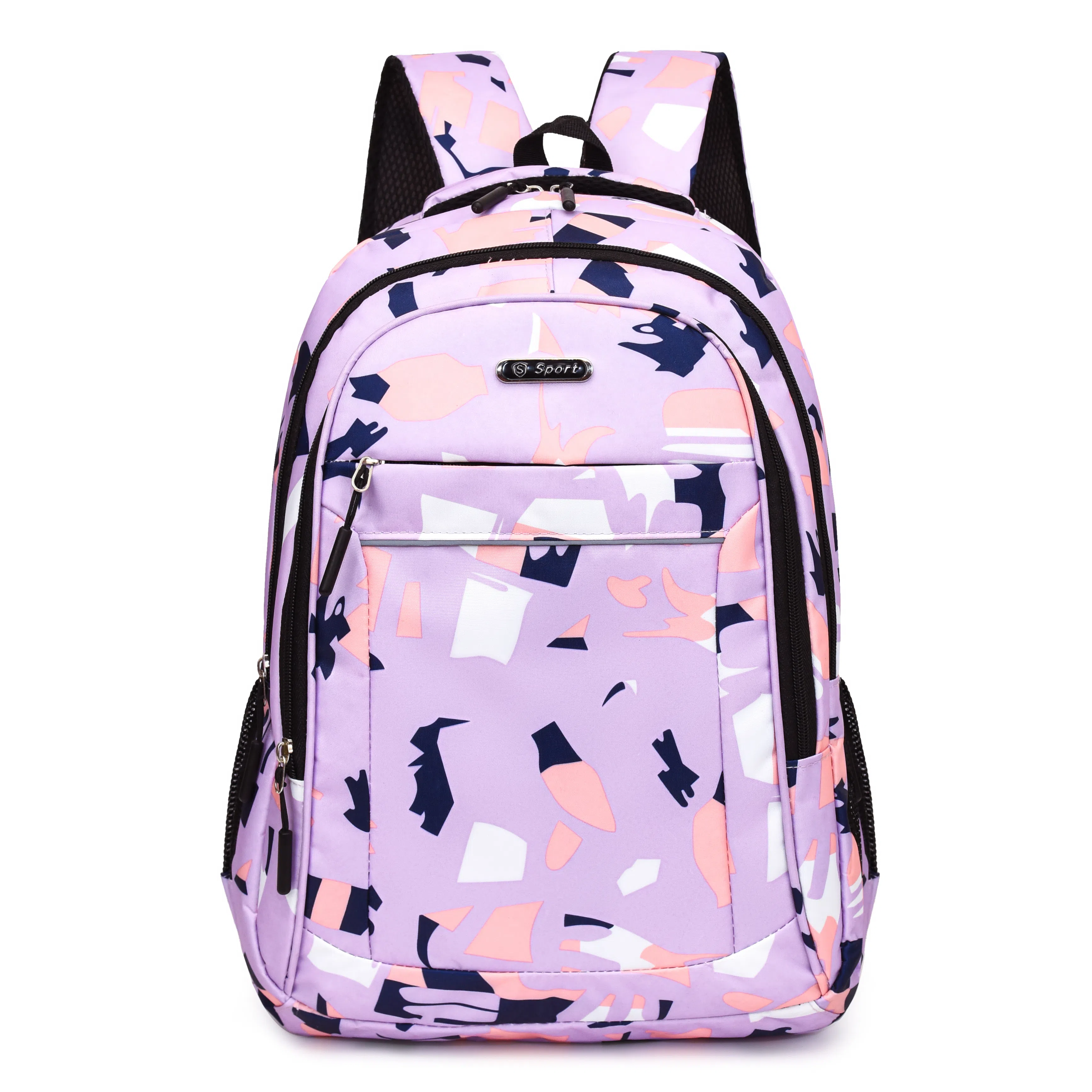 恒源祥 潮流几何图形印花学生日常出行商务通勤大容量 牛津布 双肩包书包背包 男女同款情侣款 多色