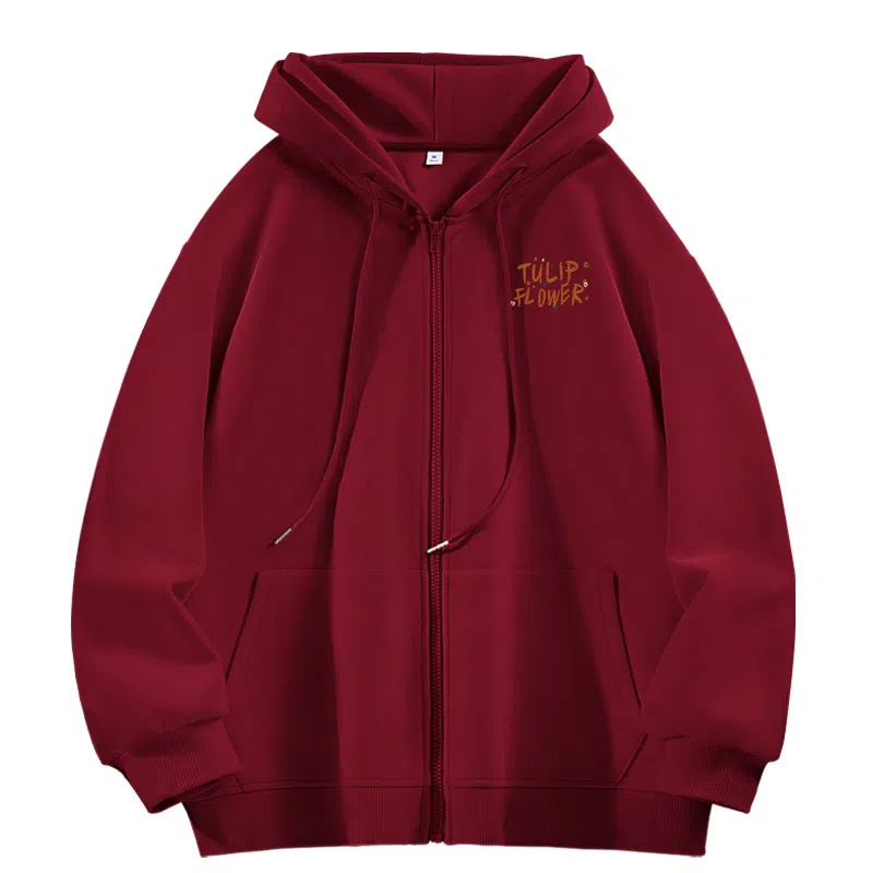 棉致 郁金香花束简约纯色无性别主义宽松卫衣 男女同款