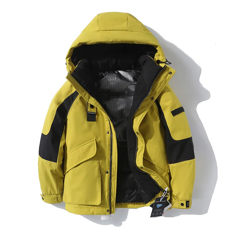 鸭鸭 短款连帽户外保暖外套羽绒服 女款